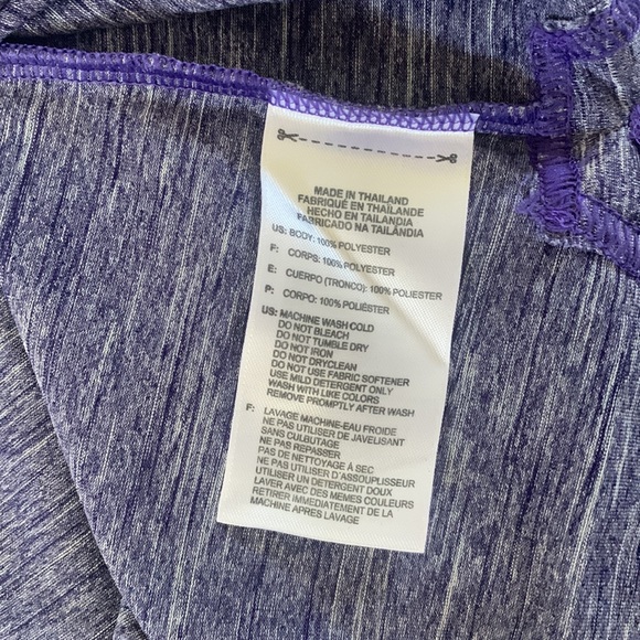 Adidas Climate Racerback Tank purple with neon trim size Small - Picture 5 of 5